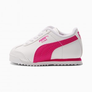 Tenis Puma Roma Basic Toddler Blancos Fucsia Morados | 07561OSYH