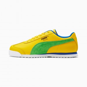 Tenis Puma Roma Brazil Verdes Azul Rey | 48192FSQM
