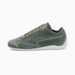 Tenis Puma Speedcat Velvet Verdes Dorados | 64210XLHC