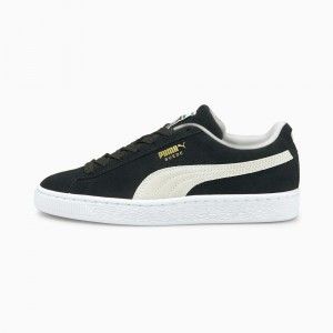 Tenis Puma Suede Classic XXI JR Negros Blancos | 23947YQBD