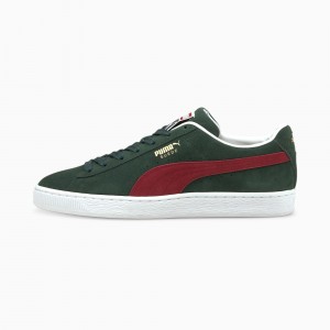 Tenis Puma Suede Classic XXI Verdes Rojos Blancos | 59230UXRV
