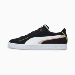 Tenis Puma Suede Displaced Negros Blancos | 46803QUXR