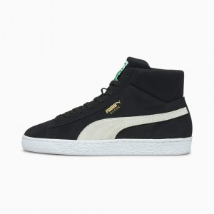 Tenis Puma Suede Mid XXI Negros Blancos Verdes | 83520UCNR