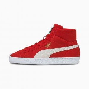 Tenis Puma Suede Mid XXI Rojos Blancos | 81053GCJE