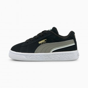 Tenis Puma Suede Triplex Toddler Negros Blancos | 56813QAPJ