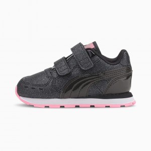 Tenis Puma Vista Glitz Toddler Negros Negros Rosas | 96153SCTG