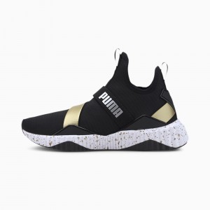 Tenis Training Puma Defy Mid Metal Negros Blancos | 43587KBME