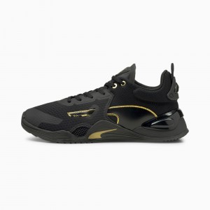 Tenis Training Puma Fuse Moto Negros Dorados | 08276LSCO
