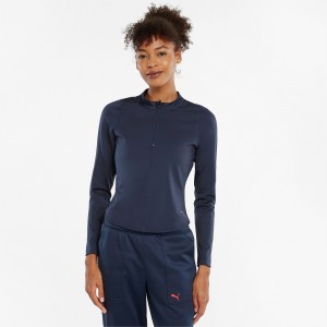 Top Puma Eversculpt Zip Long Sleeve Entrenamiento Spellbound | 60782NTQG