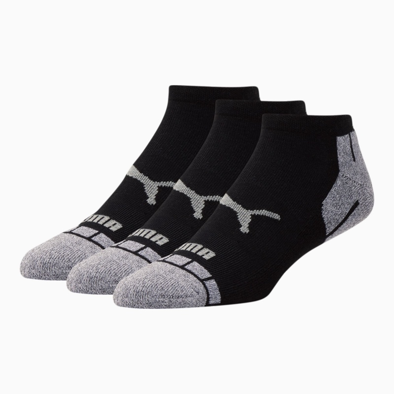 Calcetines Puma Low Cut [3 Pack] Negros Grises | 82104QSVG
