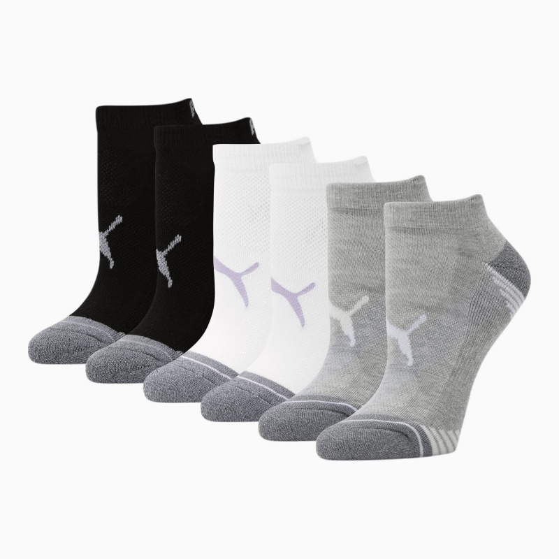 Calcetines Puma Low Cut Socks [6 Pack] Blancos Morados | 20917FHZB