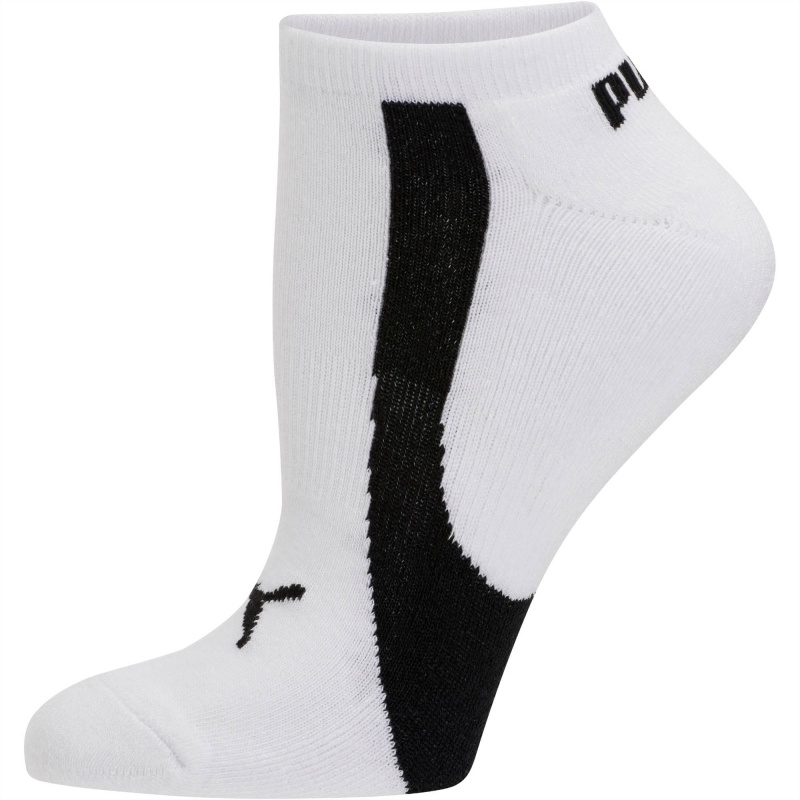Calcetines Puma No Show Socks [3 Pack] Blancos Negros | 71650YFRH