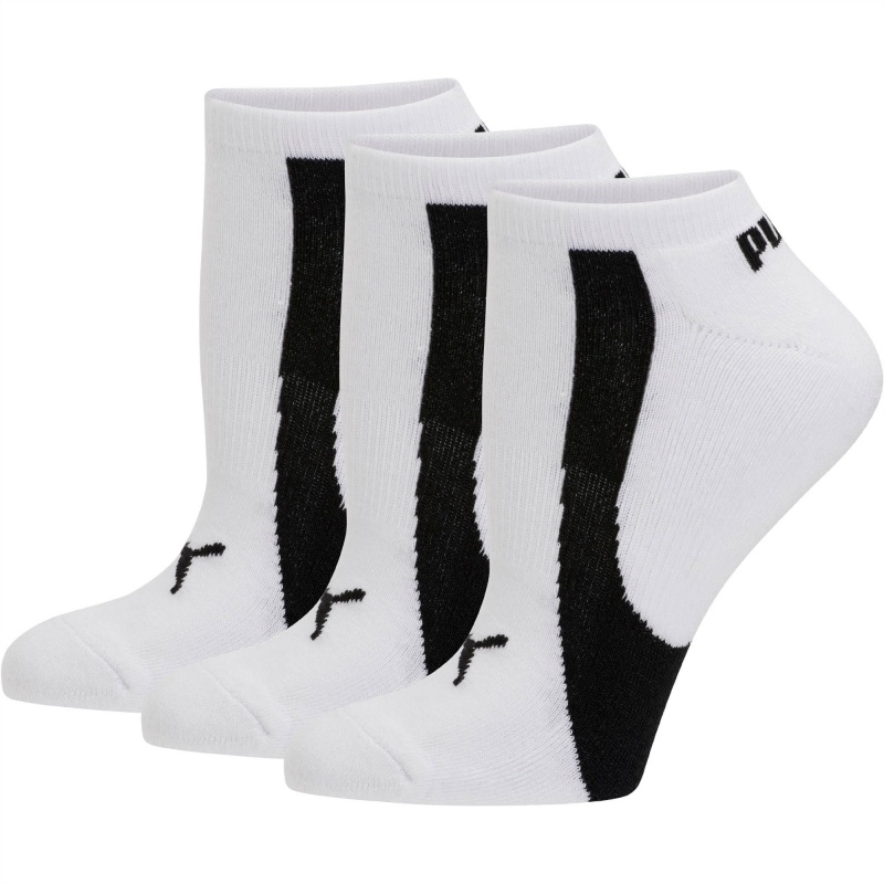Calcetines Puma No Show Socks [3 Pack] Blancos Negros | 71650YFRH