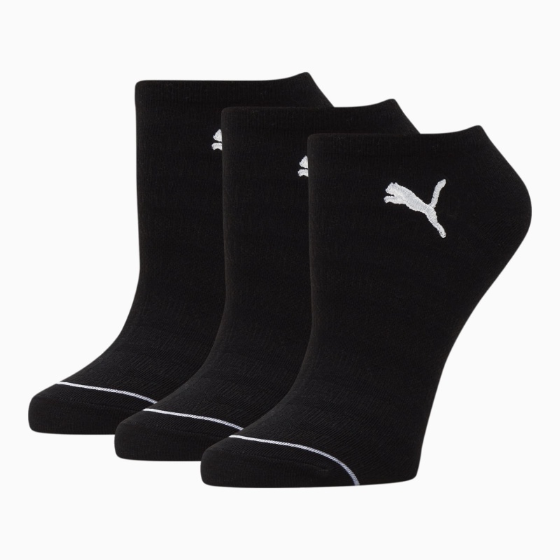 Calcetines Puma No Show Socks [3 Pack] Negros Blancos | 43917XBIV