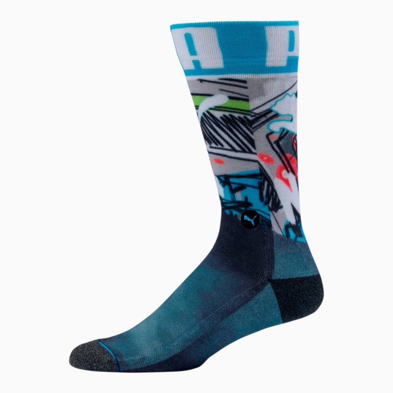 Calcetines Puma Unisex Crew [1 Pair] Negros Azules | 19320BIMW