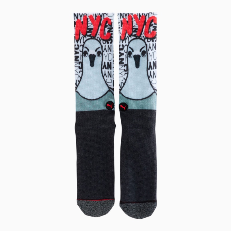 Calcetines Puma Unisex Crew [1 Pair] Negros Rojos | 45290QELN
