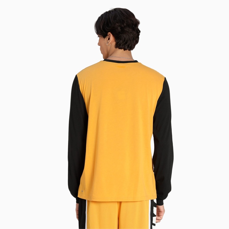 Camisa Puma Splash Shooting Amarillos Negros | 92074BXCA