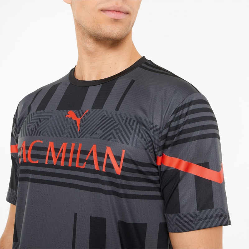 Camiseta Puma ACM Prematch Negros Rojos | 72836FZCJ