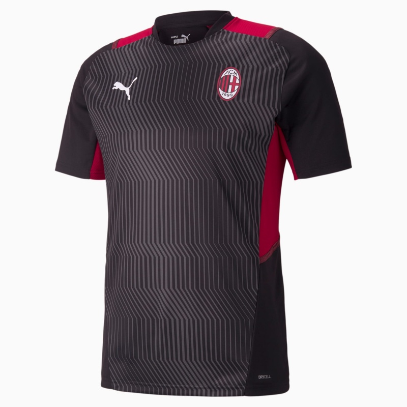 Camiseta Puma AC Milan Entrenamiento Negros Rojos | 81047BKQR