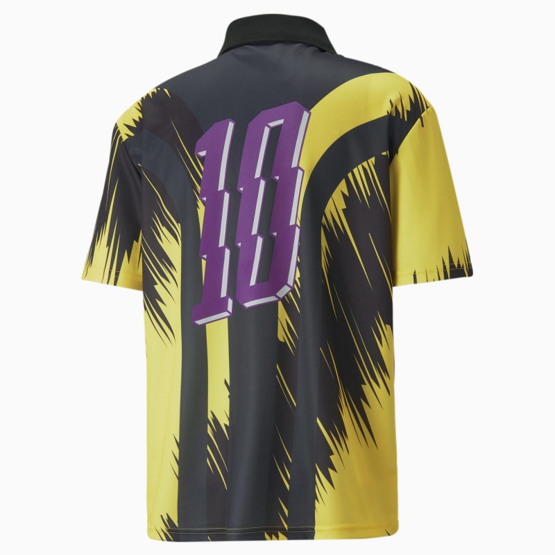 Camiseta Puma BVB Calle Soccer Soccer Negros Amarillos | 51427WCHZ