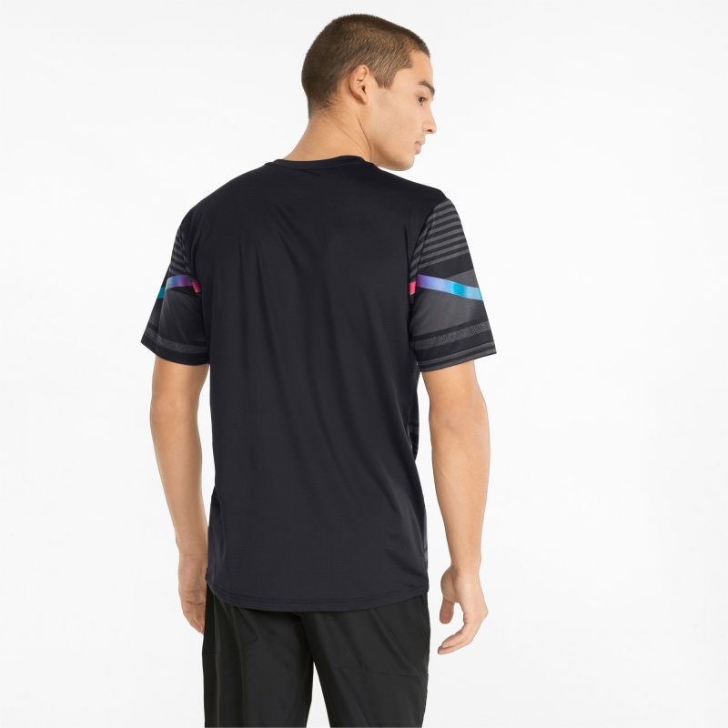Camiseta Puma Man City Prematch Soccer Negros | 06379QMIR