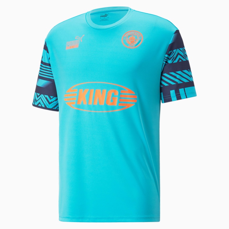 Camiseta Puma Manchester City FtblHeritage Soccer Azules | 94286TROZ