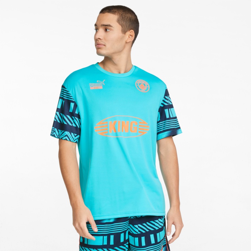 Camiseta Puma Manchester City FtblHeritage Soccer Azules | 94286TROZ
