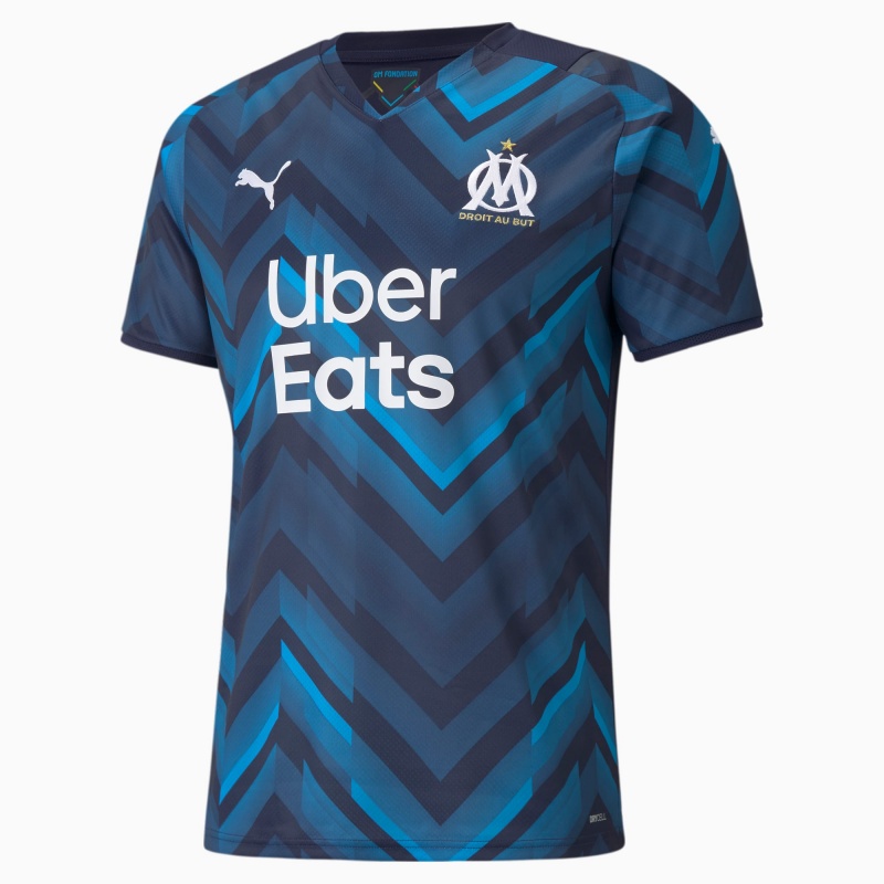 Camiseta Puma OM Away Replica with Sponsors Peacoat / Bleu Azur | 80279DCWL