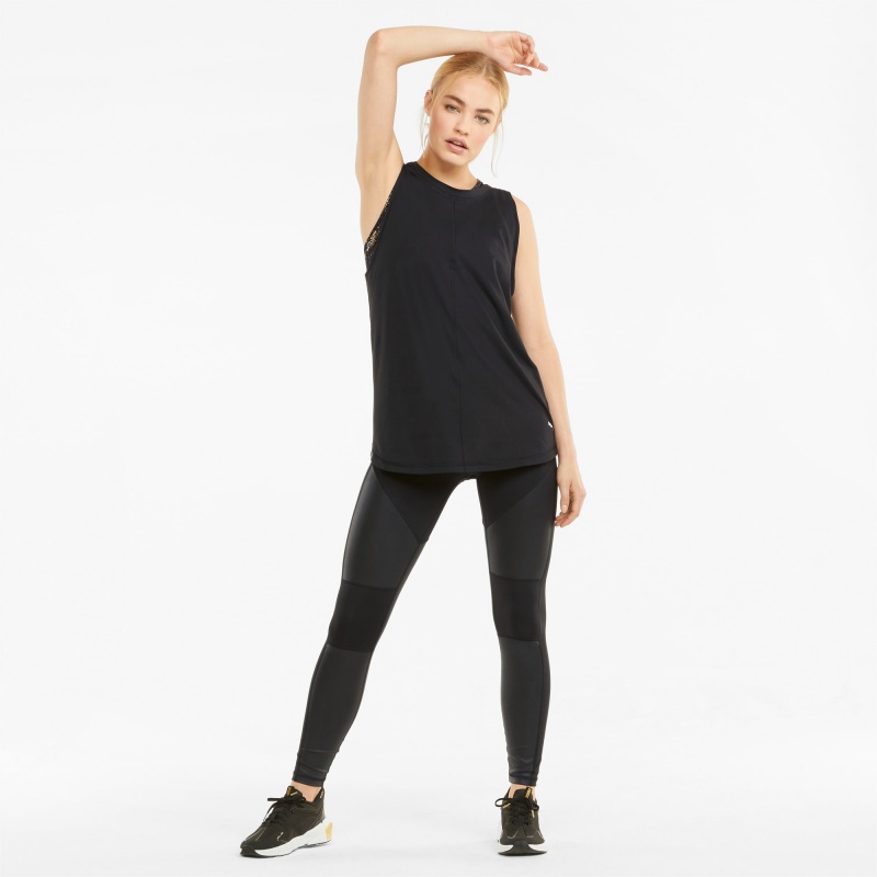 Camiseta sin Manga Puma CLOUDSPUN High Neck Entrenamiento Negros | 35178WHCG