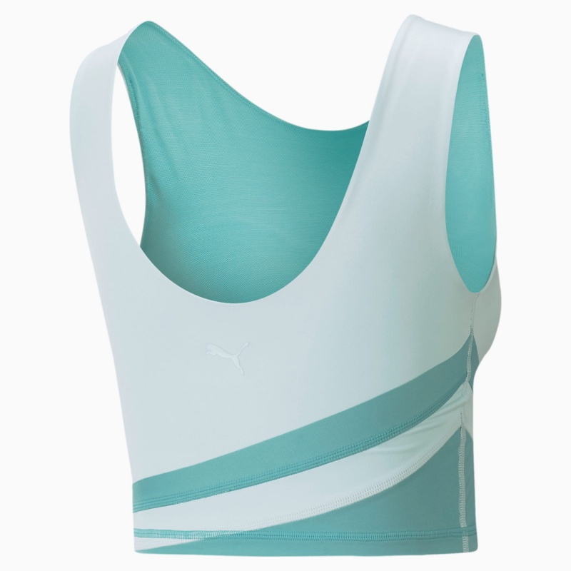Camiseta sin Manga Puma EVERSCULPT Fitted Entrenamiento Azules | 34701WQOE