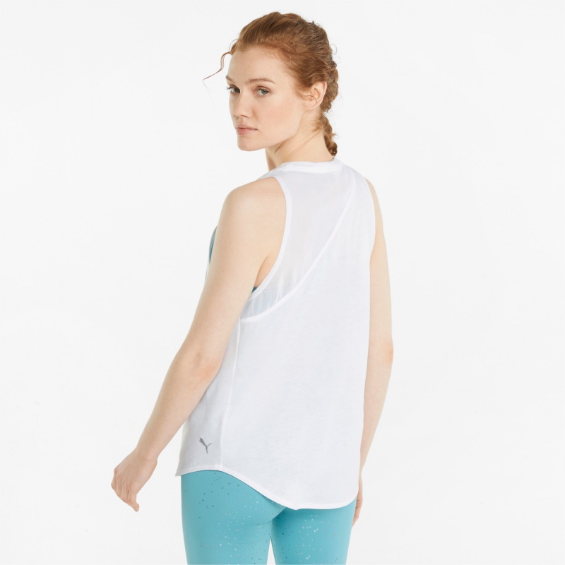 Camiseta sin Manga Puma Stardust Crystalline Entrenamiento Blancos | 29147SQPN
