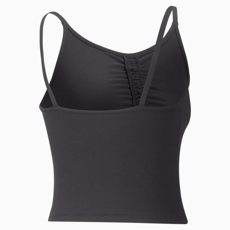 Camiseta sin Manga Puma Studio Foundation Ruched Entrenamiento Negros | 68419MATK