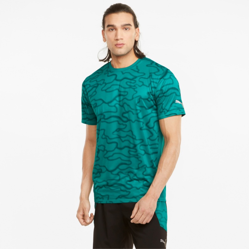 Camisetas Para Correr Puma Estampados Corta Sleeve Parasailing | 41397OIQM
