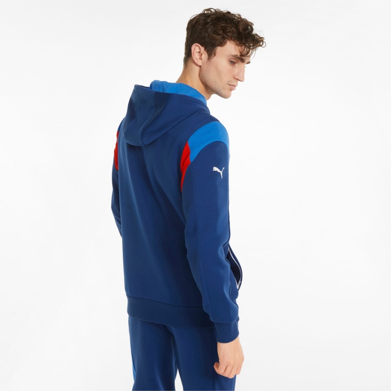 Chamarras Puma BMW M Motorsport Encapuchado Sweat Azules | 85091SMVR