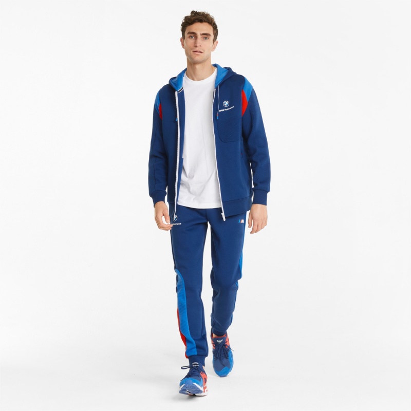 Chamarras Puma BMW M Motorsport Encapuchado Sweat Azules | 85091SMVR
