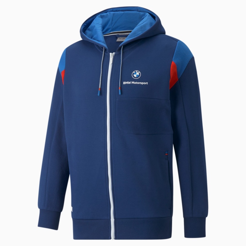 Chamarras Puma BMW M Motorsport Encapuchado Sweat Azules | 85091SMVR