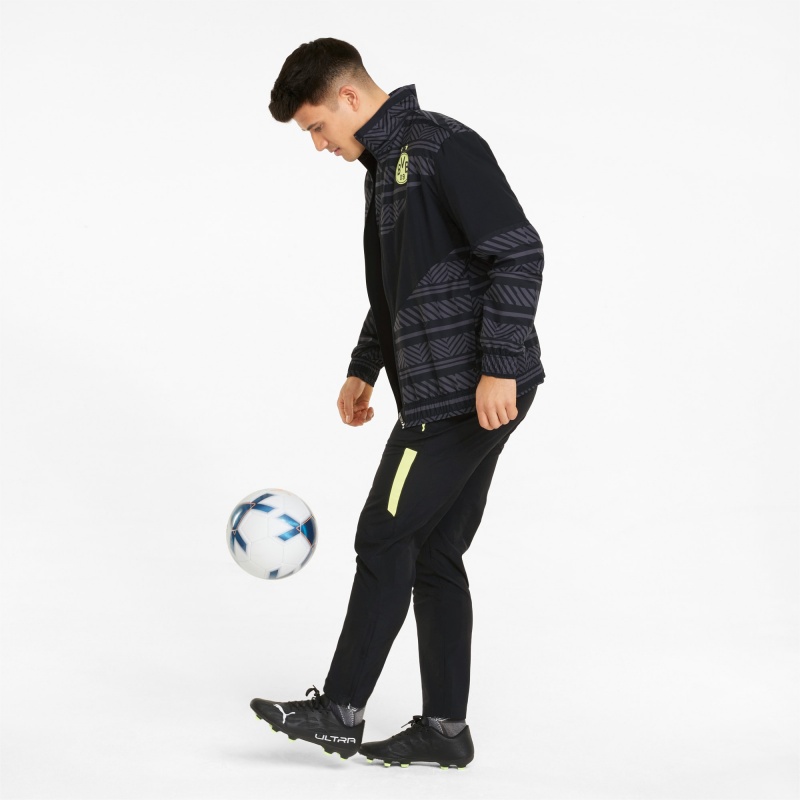 Chamarras Puma BVB Prematch Soccer Negros Amarillos | 02368TOEX