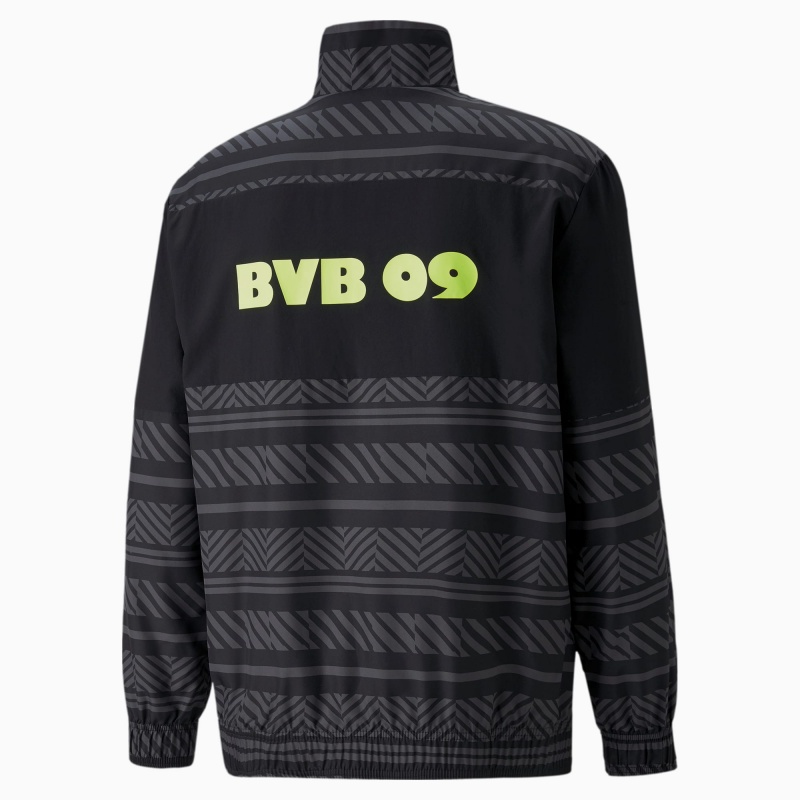Chamarras Puma BVB Prematch Soccer Negros Amarillos | 02368TOEX
