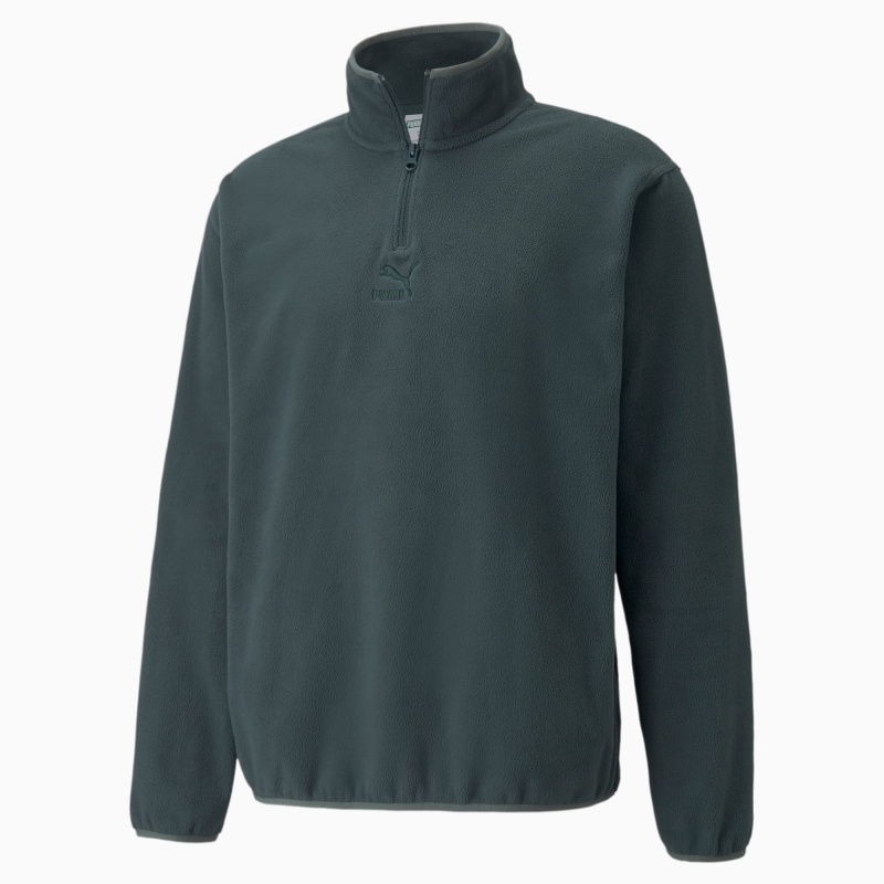 Chamarras Puma Classics Polar Fleece Half-Zip Verdes | 86043KIHJ