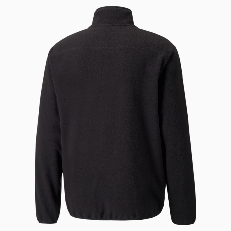 Chamarras Puma Classics Polar Fleece Half-Zip Negros | 48016ZBNR