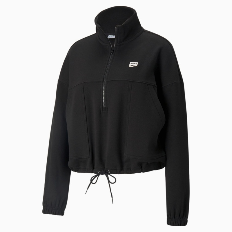 Chamarras Puma Downtown Half-Zip Negros | 35618RNJI