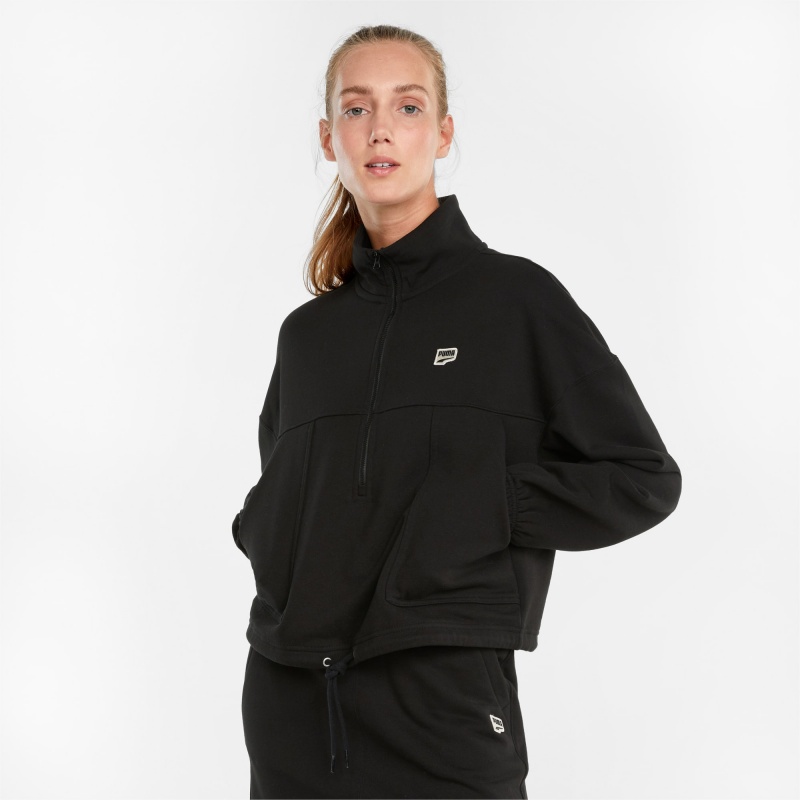 Chamarras Puma Downtown Half-Zip Negros | 35618RNJI