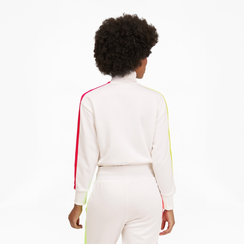 Chamarras Puma Iconic T7 Cropped PT Blancos | 03785PEZQ