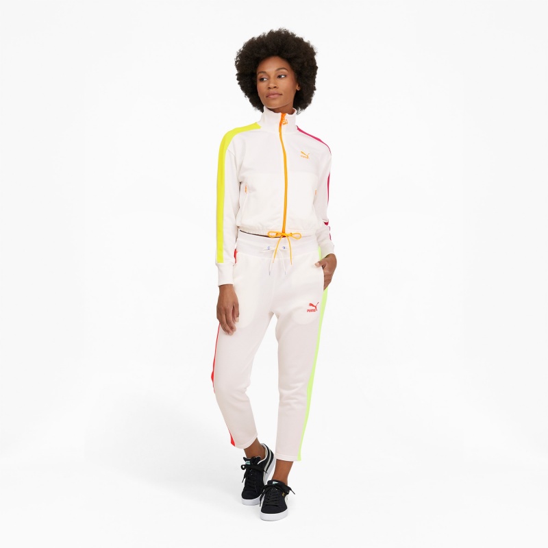 Chamarras Puma Iconic T7 Cropped PT Blancos | 03785PEZQ