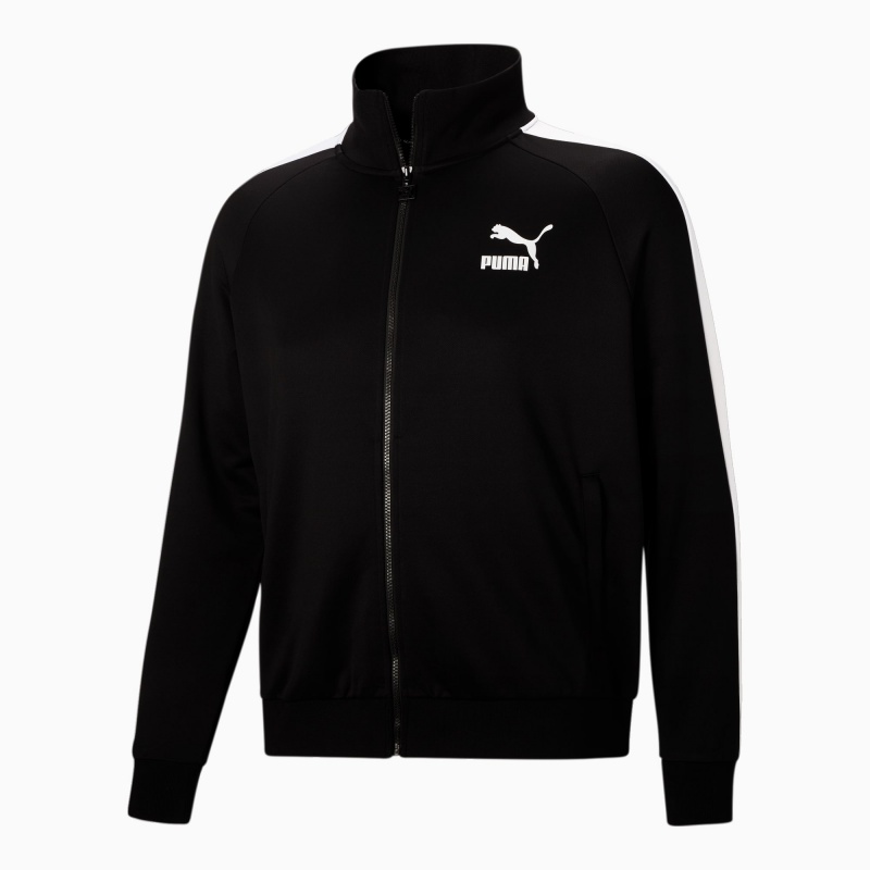 Chamarras Puma Iconic T7 Pista BT Negros Blancos | 02861ENGP