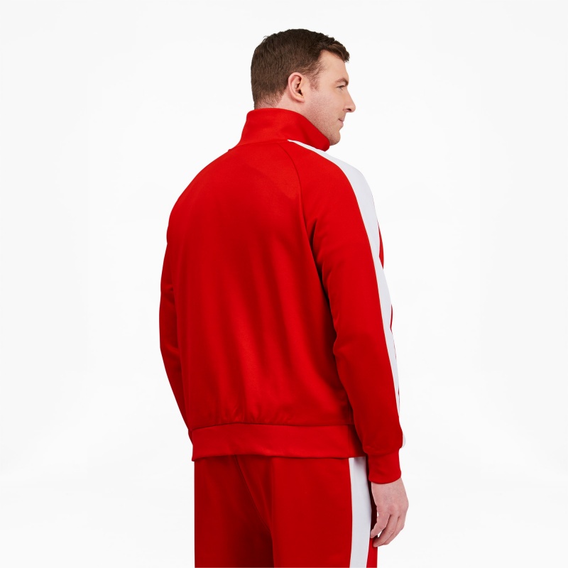 Chamarras Puma Iconic T7 Pista BT Rojos Blancos | 46783ZYFW