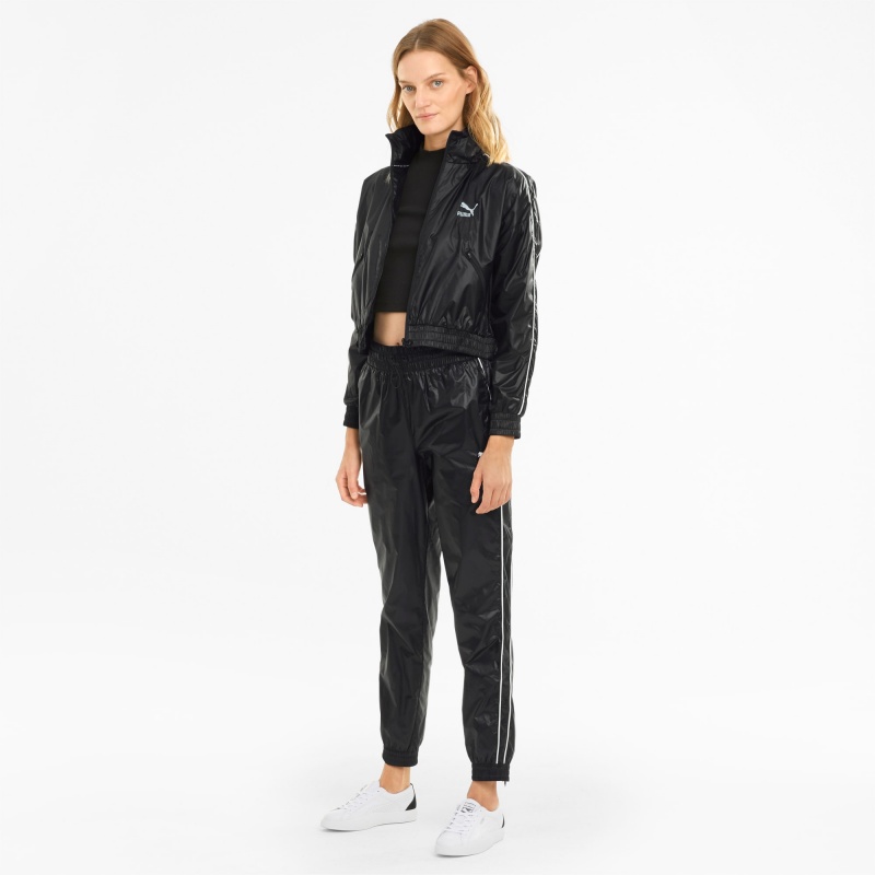 Chamarras Puma Iconic T7 Woven Pista Negros | 62180QNSB