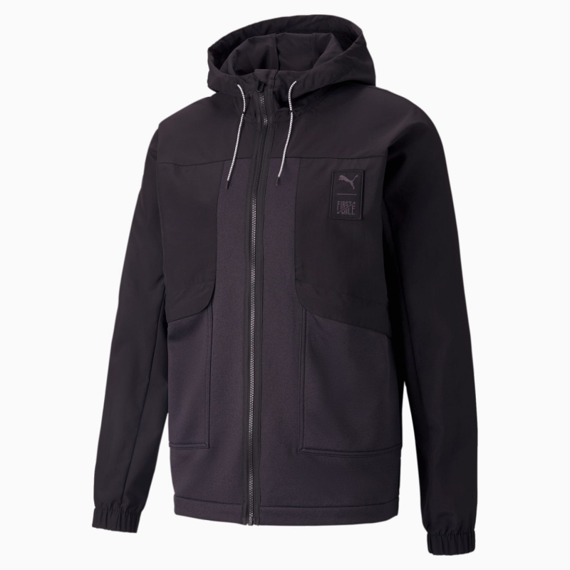 Chamarras Puma PUMA x FIRST MILE Woven Entrenamiento Negros | 51720UGDR