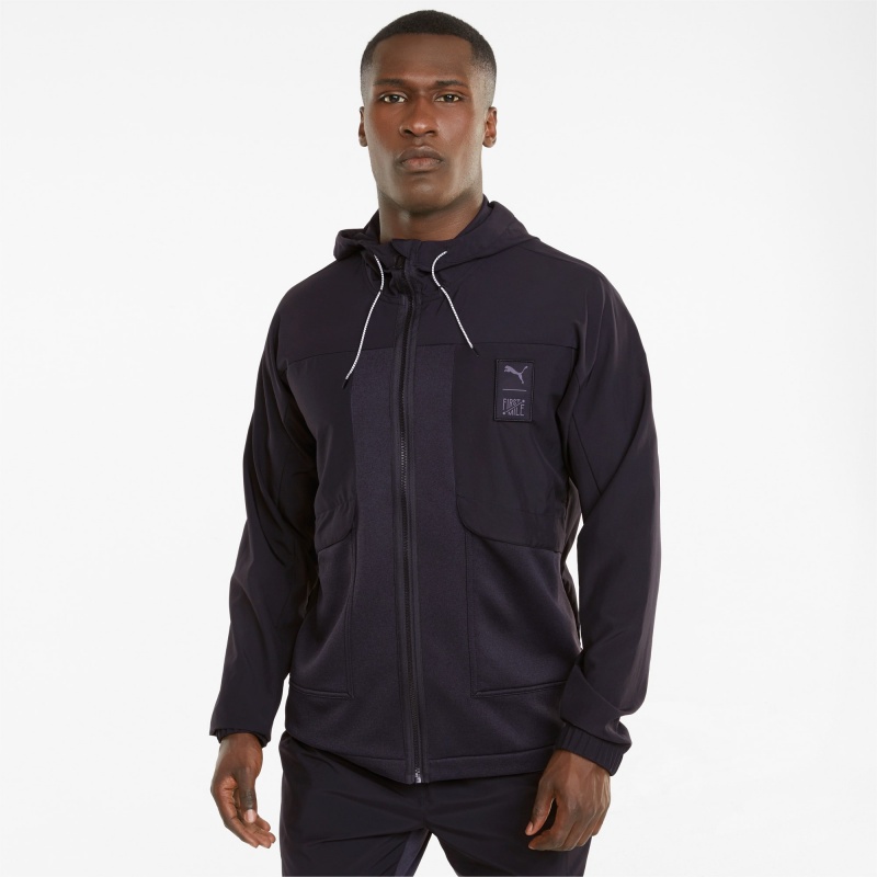 Chamarras Puma PUMA x FIRST MILE Woven Entrenamiento Negros | 51720UGDR