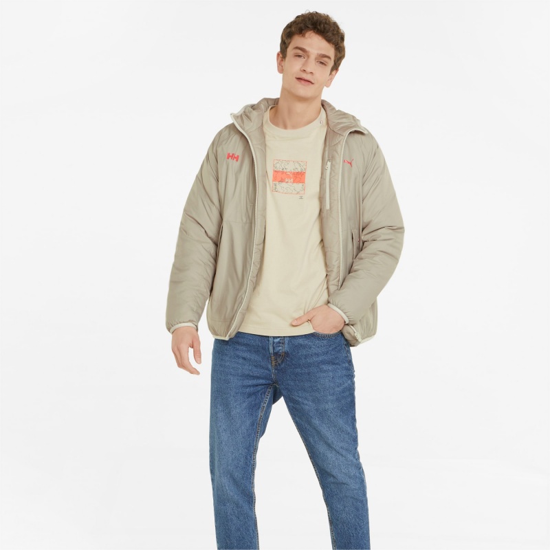 Chamarras Puma PUMA x HELLY HANSEN Reversible Acolchado Verdes | 29874VOJF